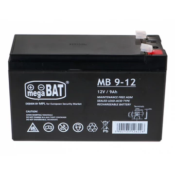 Mega Bat 12V 9Ah akkumulátor elektromos gyermekautókhoz