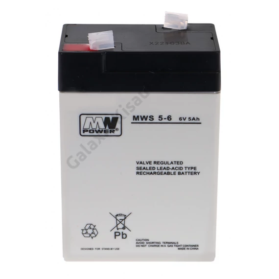 MWS  6V / 5Ah akkumulátor elektromos gyermekautókhoz