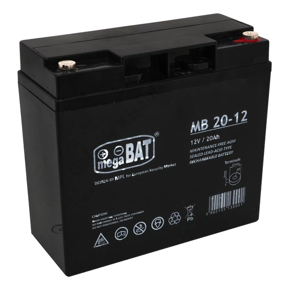 Mega Bat 12V 20Ah akkumulátor elektromos gyermekautókhoz