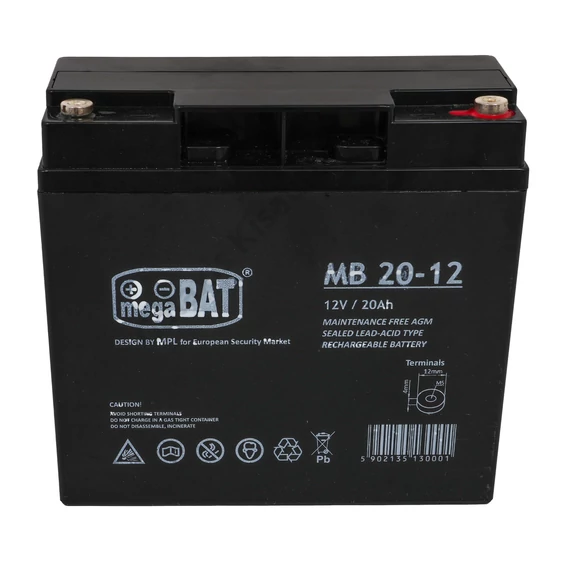 Mega Bat 12V 20Ah akkumulátor elektromos gyermekautókhoz