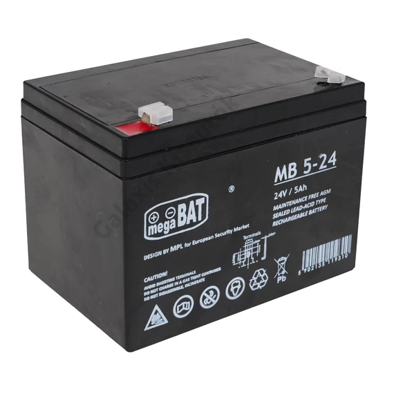 Mega Bat 24V 5Ah akkumulátor elektromos gyermekautókhoz