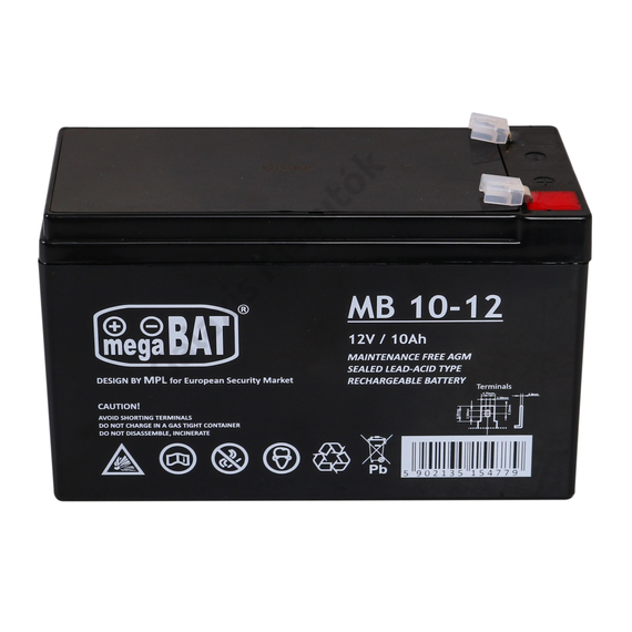 Mega Bat 12V 10Ah akkumulátor