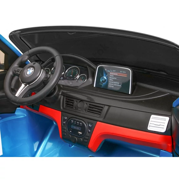 BMW X6M XXL 2 személyes lakkozott JJ2168 kék 12V