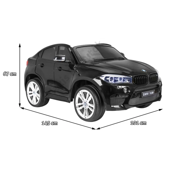 BMW X6M XXL 2 személyes lakkozott JJ2168 fekete 12V