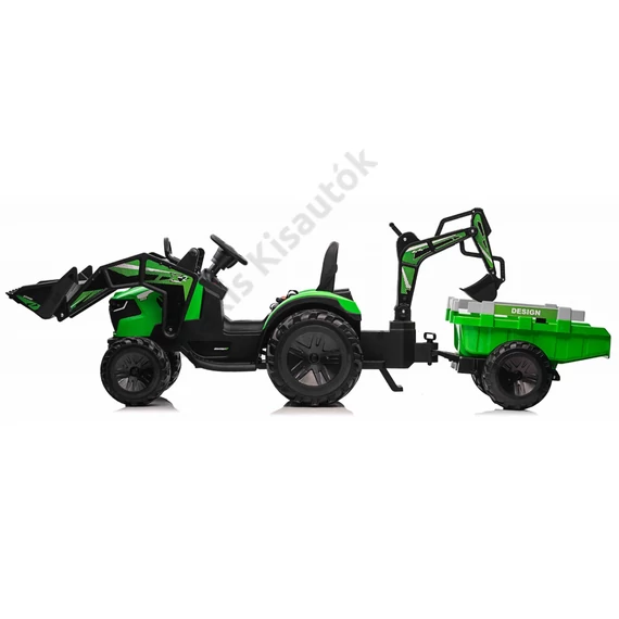 Traktor pótkocsival, homlokrakodóval 720-T 12V