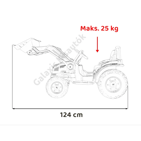Traktor markoló kanállal HL389 12V