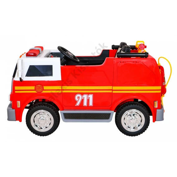 Tűzoltó autó sisakkal, vízágyúval LL911 12V
