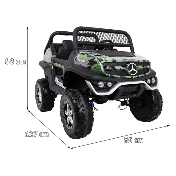 Mercedes BENZ UNIMOG 12V 2 személyes lakkozott