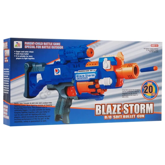 Blaze Storm gyorstüzelő puska + 20 hosszú habgolyó + irányzék