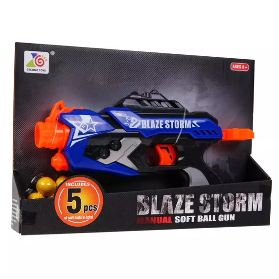 Blaze Storm pisztoly + 5 golyós habgolyók