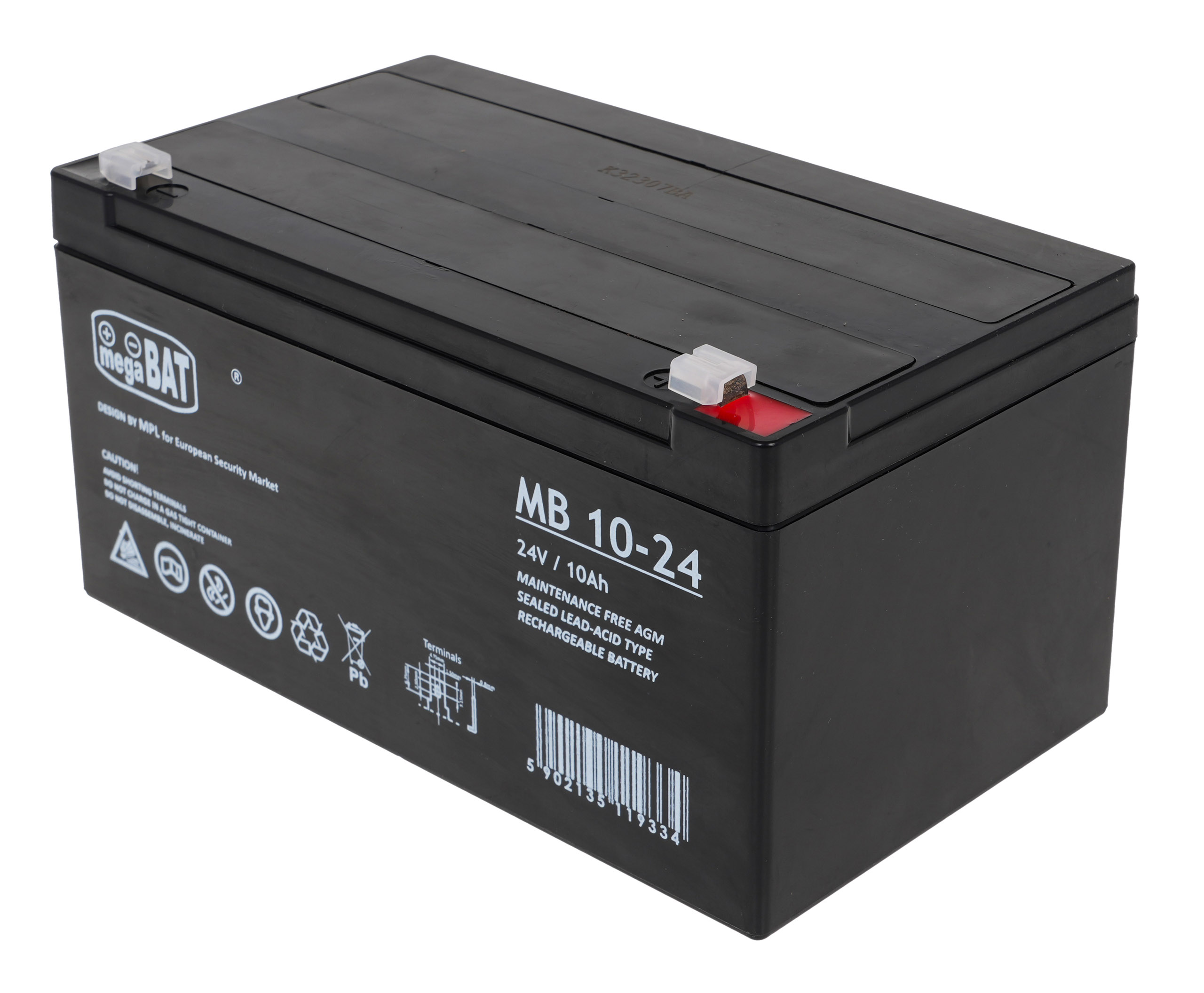 Mega Bat 24V 10Ah akkumulátor elektromos gyermekautókhoz