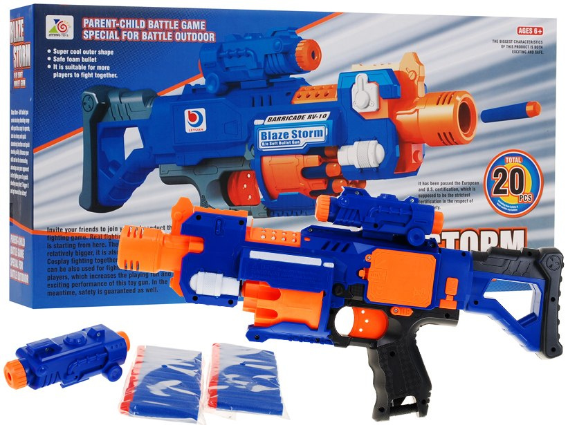 Blaze Storm gyorstüzelő puska + 20 hosszú habgolyó + irányzék