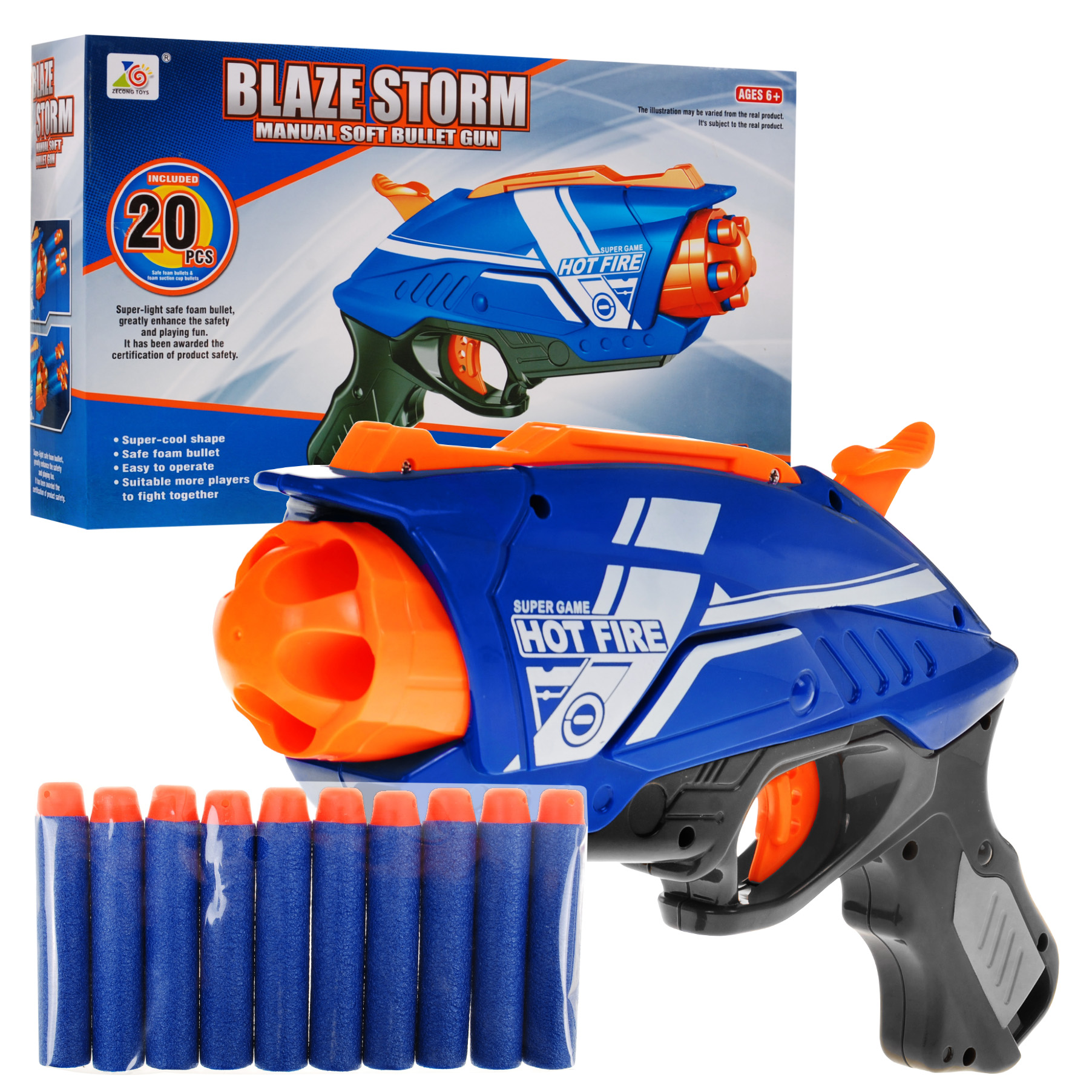 Blaze Storm pisztoly + 20 hosszú lövedék
